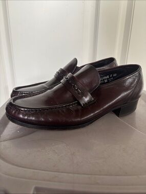 Florsheim Men's Burgundy Como Flat Strap Leather Loafers